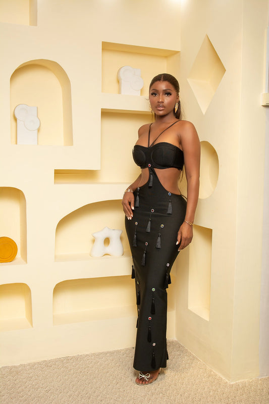 Tori bandage maxi dress
